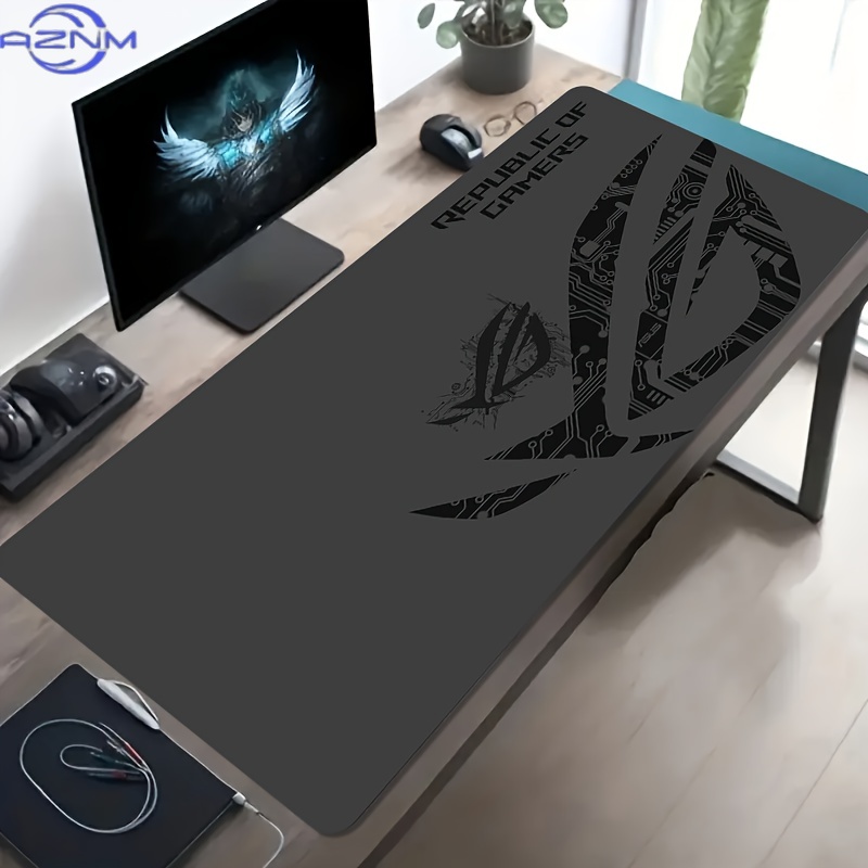 Pc Gaming Rog - وسادة فأرة ألعاب كبيرة بتصميم لوحة