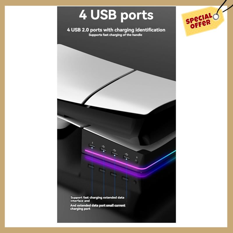 Usb Hub Gaming - أداء مستقر - لحامل PS5 Slim/Pro