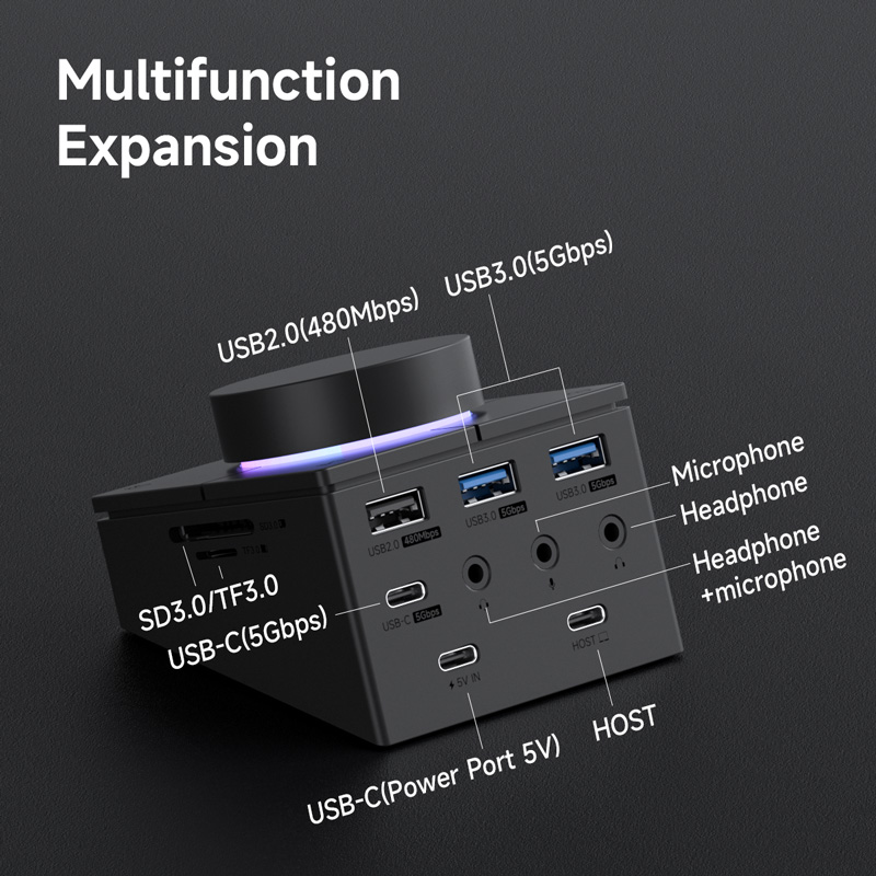 Hagibis مقبض USB C Hub مع أزرا - مراجعة Usb Hub Gaming وسعره