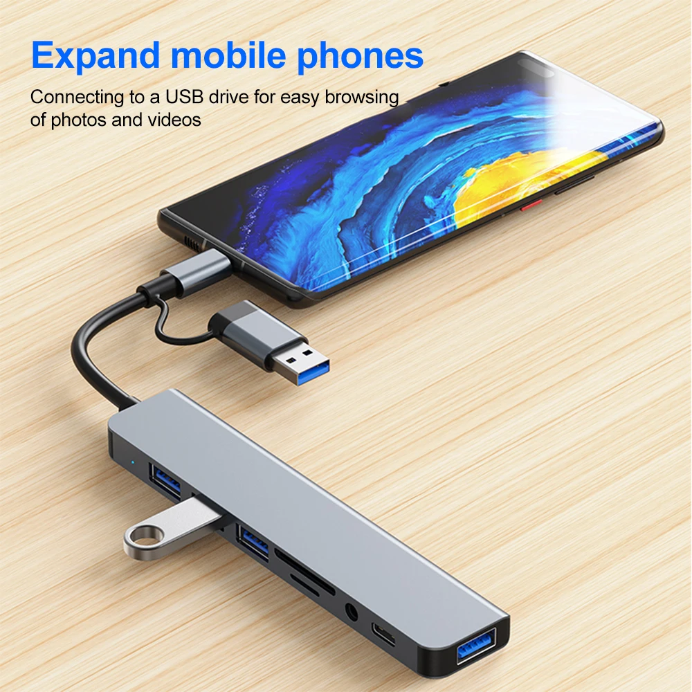 5Gbps USB 3.0 HUB USB C HUB US - مراجعة Usb Hub Gaming وسعره