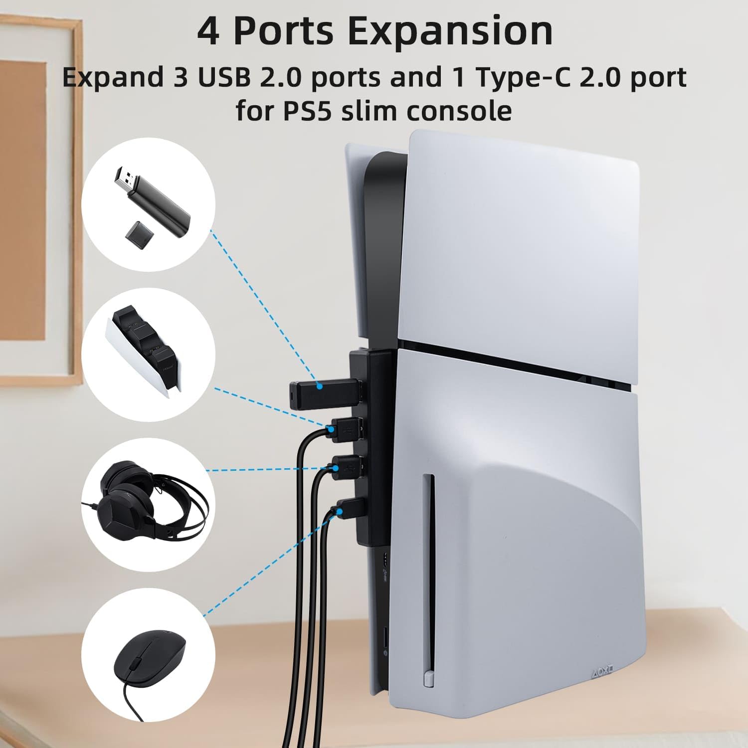 محور USB للقرص النحيف PS5 ، 4  - مراجعة Usb Hub Gaming وسعره