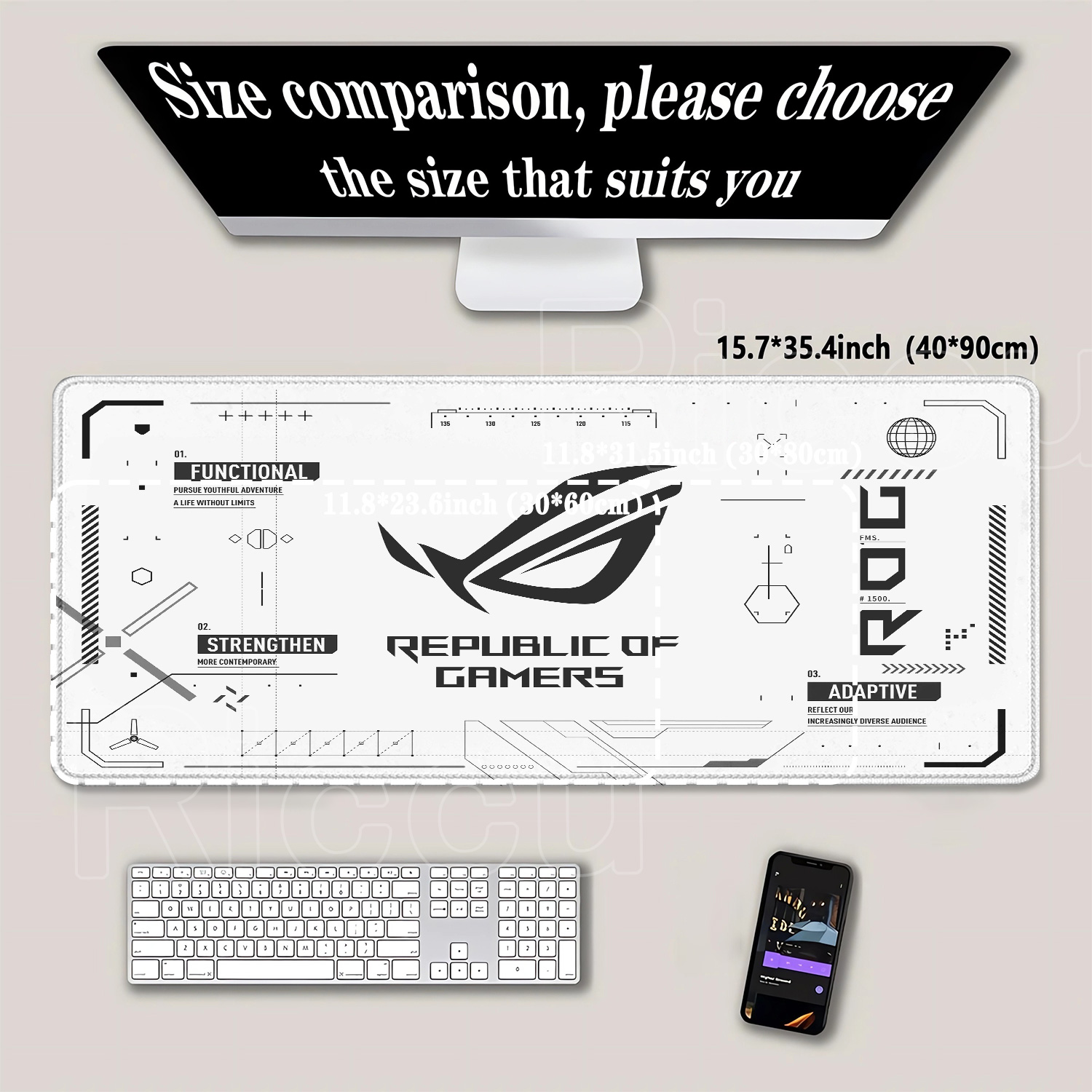 لوحة ماوس كبيرة للألعاب من R-R - مراجعة Pc Gaming Rog وسعره