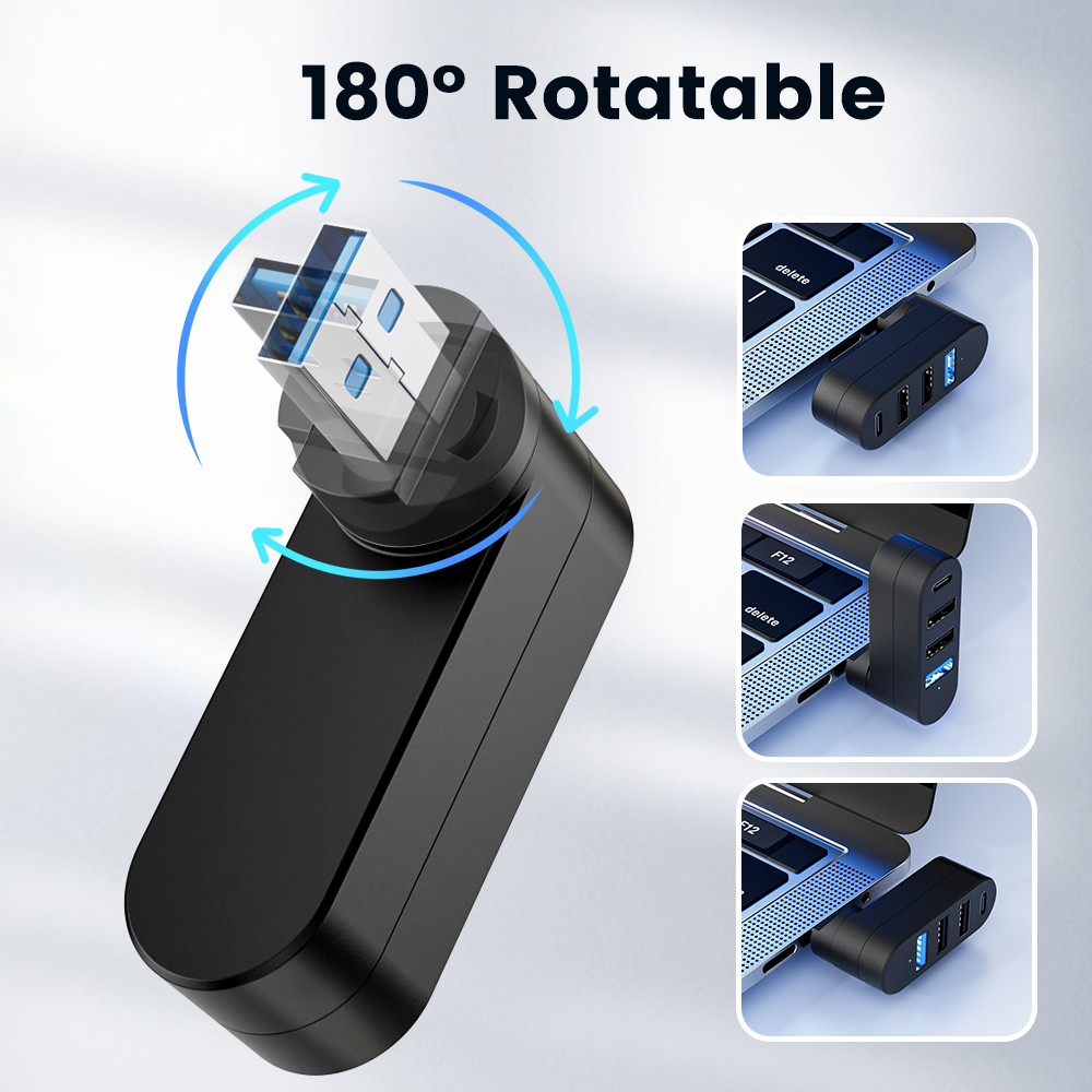 تدوير USB HUB USB3.0 2.0 نوع C - مراجعة Usb Hub Gaming وسعره