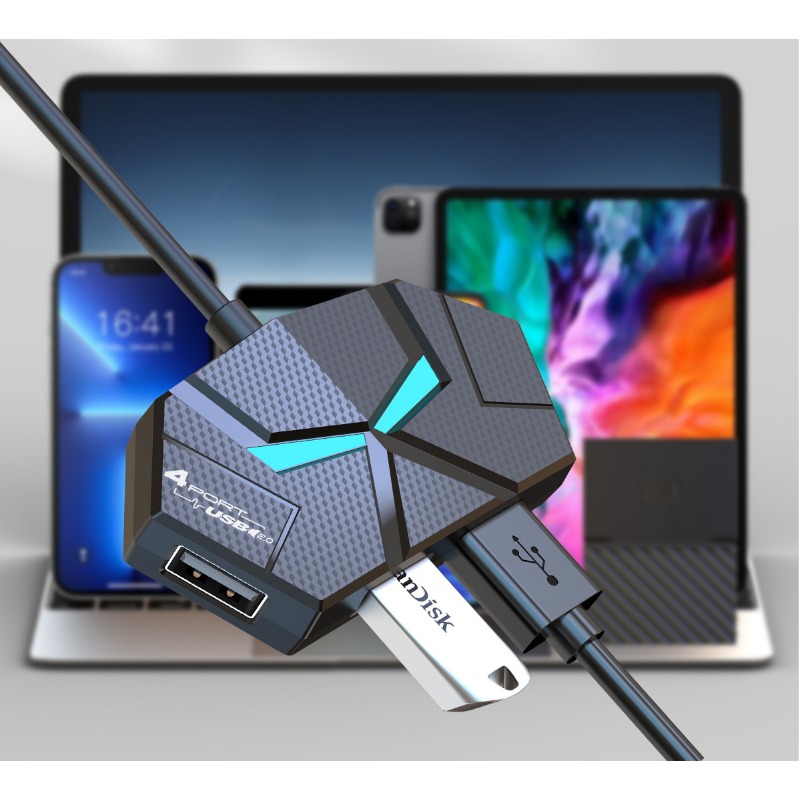 0.6 سنتيمتر/1.2 متر HUB 7-port - مراجعة Usb Hub Gaming وسعره