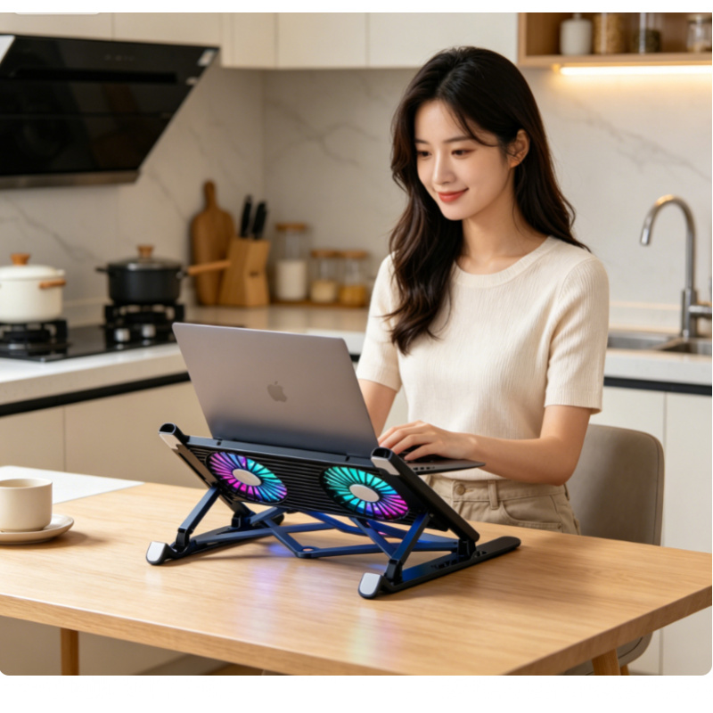 قاعدة تبريد جديدة قابلة للطي ل - مراجعة Laptop Cooling Pad وسعره