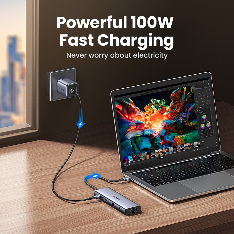 UGREEN USB HUB Type-C إلى 4K H - مراجعة Usb Hub Gaming وسعره